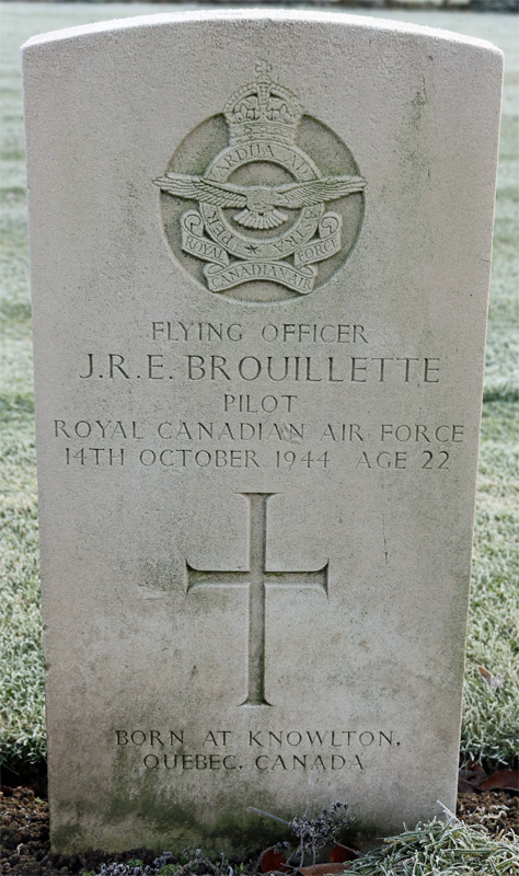 F/O Joseph Ross Eugene Brouillette<br /><br /><br />died on active duty - 14.10.1944